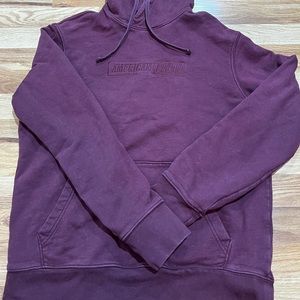 Maroon American Eagle hoodie size: mens small